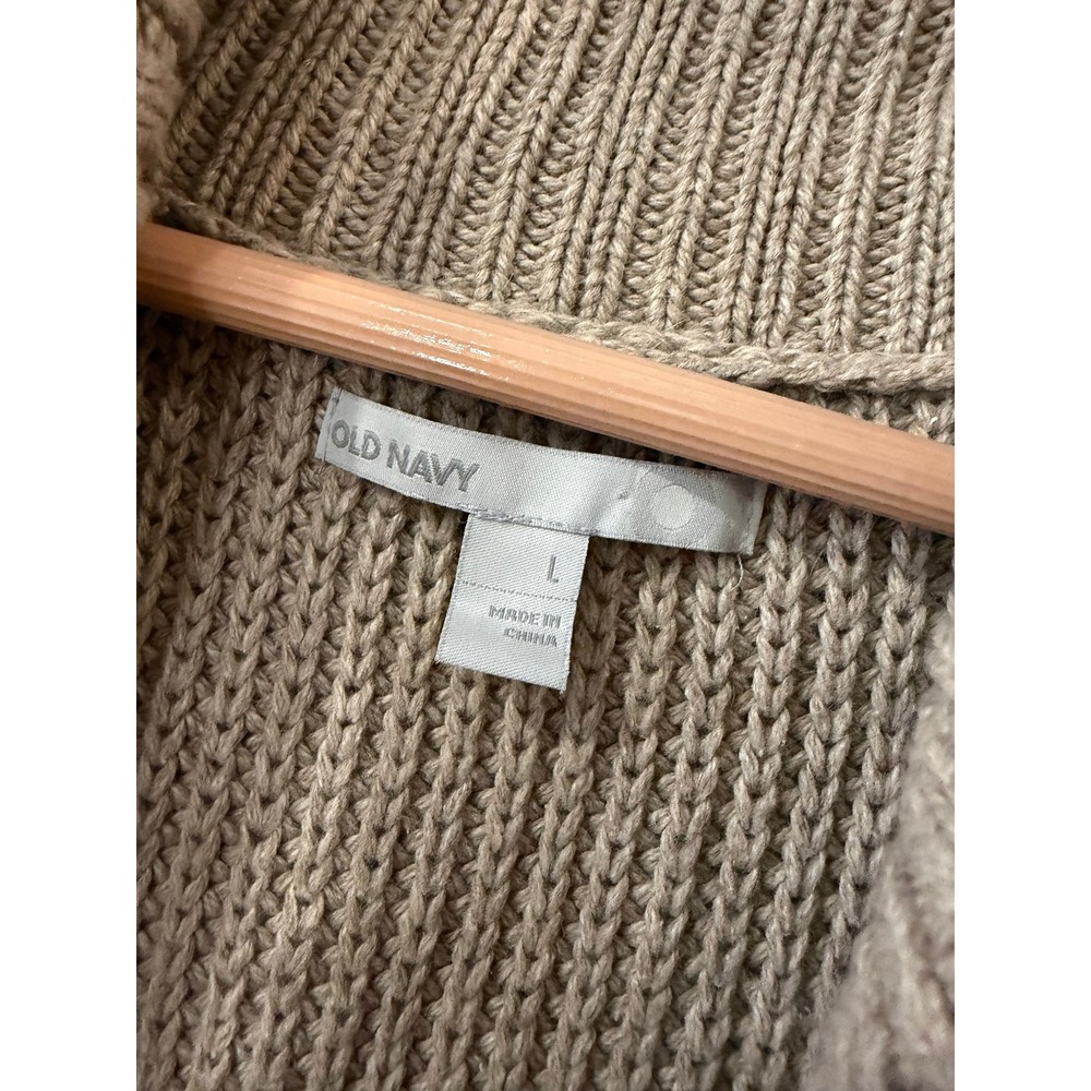 Vintage Old Navy Womens Cable Knit Sweater Cotton Blend Large y2k - Picture 4 of 6